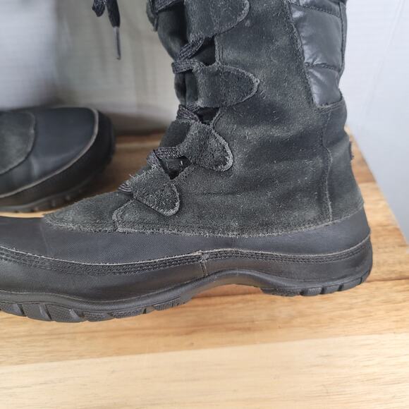 THE NORTH FACE Womens Nuptse Purna Black PrimaLoft Snow Boots Size 7 Faux Fur - Picture 11 of 16